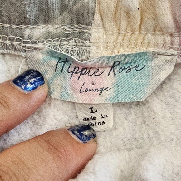 Hippie Rose Lounge Tie-Dye Casual Shorts Women's L (Multicolored) - Picture 7 of 7